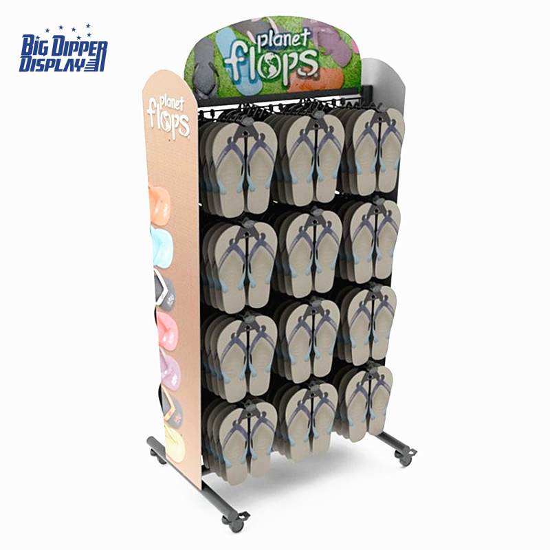 BDD-FF12 Free Standing Metal Beach Slippers Display Stands