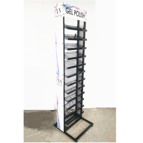 BDD-NA507 Best sale 12 tiers metal nail polish display floor stand, Nail Varnish display, nail polish display stand