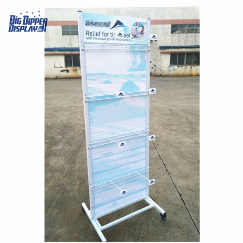 BDD-FF21 High Quality Steel Wire Flip Flop Rack, Beach Slippers Display Stand with Detachable Design