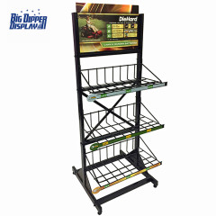 BDD-BA13 Durable Car Battery Stand Storage Battery Rack Metal Batteries Display Shelf