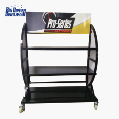 BDD-BA05 Car Battery Display Rack Heavy Duty Auto Batteries Stand Metal Retail Store Shelves