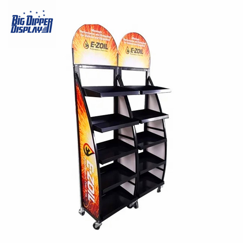 Gas Station Metal Display Rack BDD-BA33 Gas Shop metal battery display rack/car battery stand