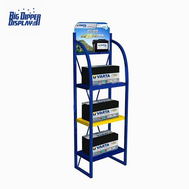 BDD-BA29 3 Tiers Battery Rack for Battery Car Shop Batteries Display Stand Heavy Duty Storage Battery Rack