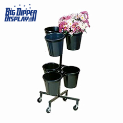 BDD-FL06 Flower Display Stand with 6 Plastic Buckets