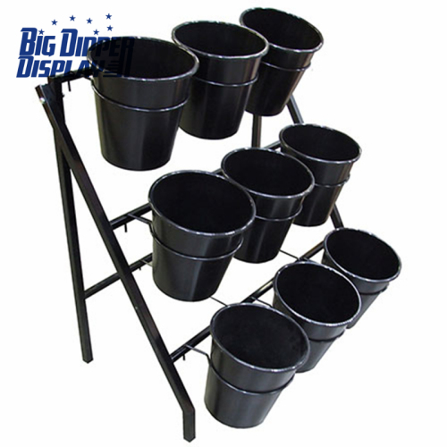 BDD-FL21 9 Plastic Buckets Floral Stand with wheels