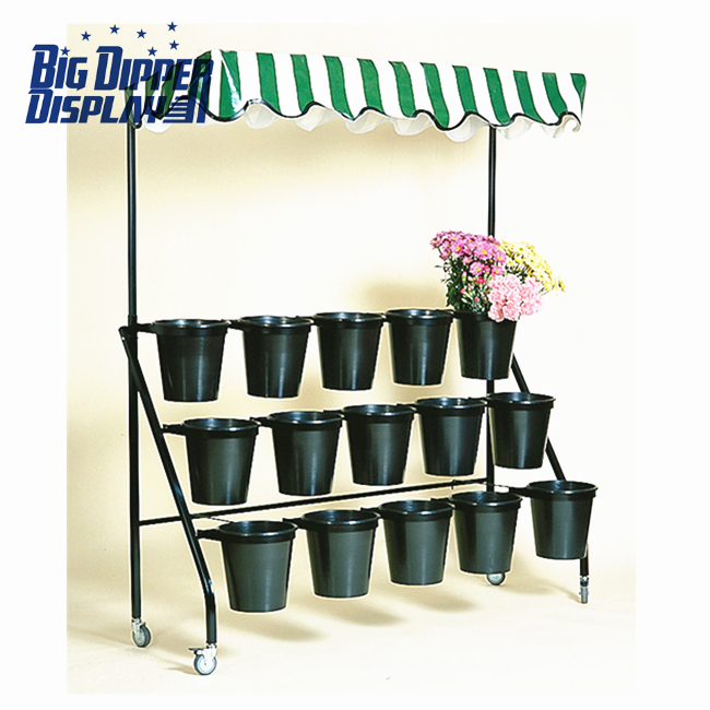 BDD-FL24 15 Plastic Buckets Floral Stand with wheels