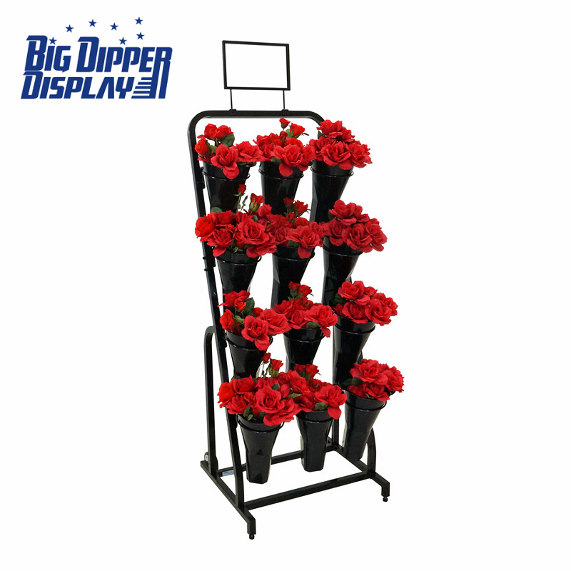BDD-FL12 12 Plastic Vase Floral Cart