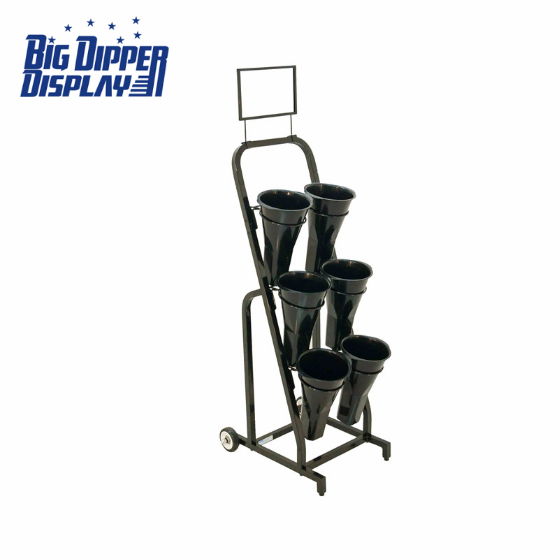 BDD-FL10 6 Plastic Vase Floral Cart