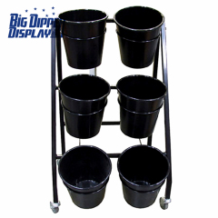 BDD-FL20 6 Plastic Buckets Floral Stand with wheels