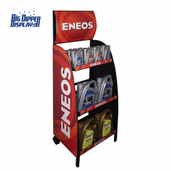 BDD-OL09 Motor Oil engine Fuel Gas Station Heavy Duty Flooring Metal Display Stand