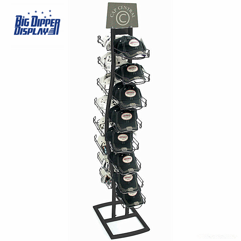 BDD-HC03 16 tiers floor standing cap display stand