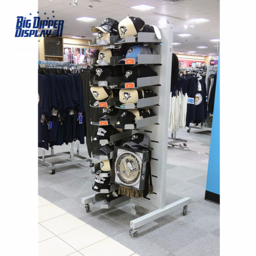 BDD-HC07 double sided floor standing cap display rack