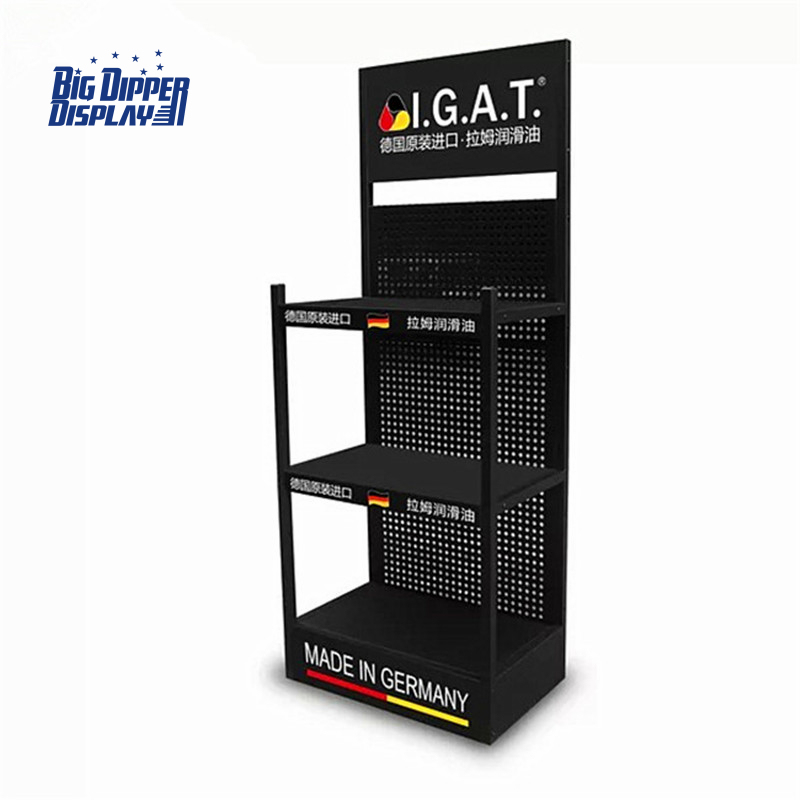 BDD-OL10 metal lubricating essential motor oil display rack battery display rack stand