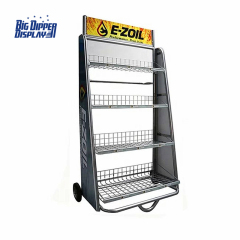 BDD-OL15 floor standing Motor Oil Stand Metal Display Rack