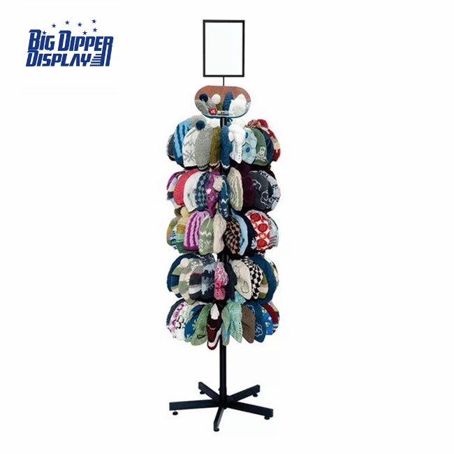 BDD-HC05 floor standing metal hat display stand