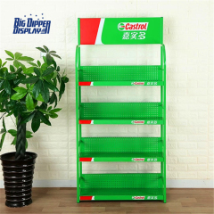 BDD-OL12 China supplier metal energy storage stand with sign motor oil display rack