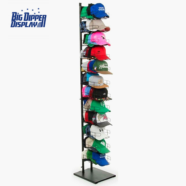 BDD-HC01 12 tiers floor standing cap display stand