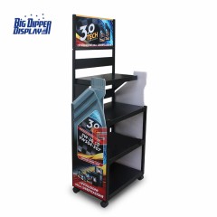 BDD-OL16 Auto part retail shop lubricating oil display rack motor engine oil metal display rack