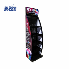 BDD-OL14 Custom floor standing metal engine motor oil display stand lubricating oil display rack