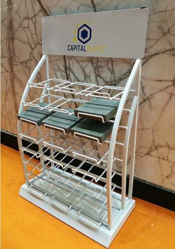 BDD-ST22 Customized Countertop Stone Display Stand Granite Tower Quartz Stone Display Rack