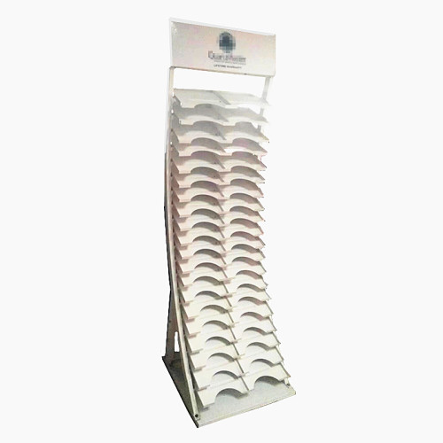 BDD-ST11 quartz nature stone tile mosaic rack carpet sample wall showroom granite floor metal ceramic tile display stand
