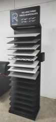 BDD-ST10 Metal floor quartz sample display rack tiles display stand