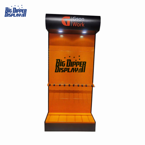 PB32 supermarket shop shelving hardware retail store milwaukee tools pegboard gondola metal display stand racks