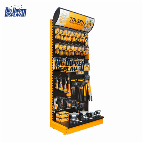 PB17 custom shop movable hook garden kitchen power tool box kit locksmith makeup tools metal pegboard display rack stand