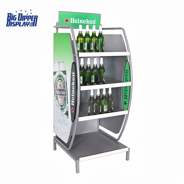 WB34 Customized Supermarket rodnn champagne bottle display racks ...