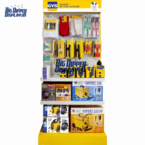 PB01 supermarket tools display rack metal drill bit milwaukee total hardware tools display stand with hooks for exhibition