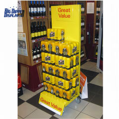 WB35 Floor wine rack champagne alcohol whiskey beer liquor water bottle can display rack stand