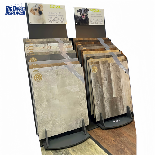 BDD-WF27 wf02 timber floor display racks sample laminate hardwood flooring display stands