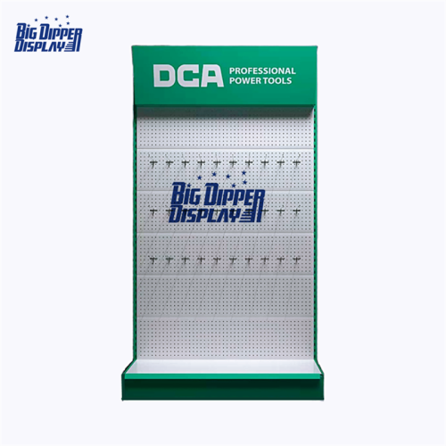 PB57 wholesale metal plumbing tools display stand peg board hooks set supermarket pegboard hanging display rack