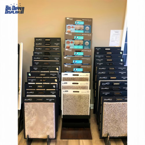 BDD-WF17 high quality wood flooring display rack laminate tile metal wood floor display stand
