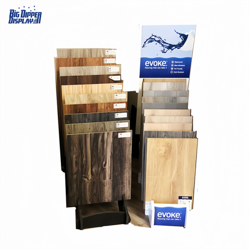 BDD-WF16 hardwood flooring sample display racks wood floor sample laminate timber flooring display stand