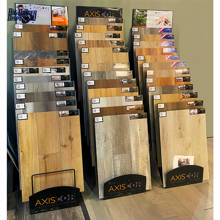 BDD-WF29 wood floors display racks parquet hardwood flooring tile sample display stands