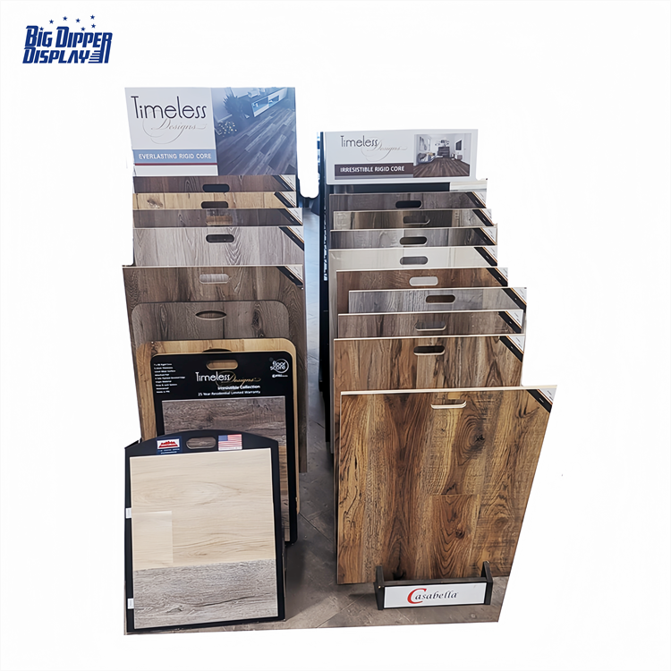 BDD-WF22 Wood-Floor Tile Flip Display Rack – Custom Parquet Sample Tower