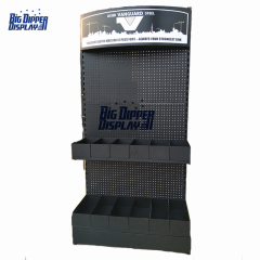 PB74 custom metal pegboard hand tools display stand power tool kits display rack with hooks