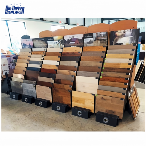 BDD-WF26 Retail Wood Flooring Display Stand Rack – Durable Shop Display Solution