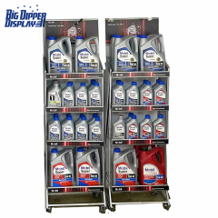 BDD-OL24 Engine Oil Display Stand Rack Metal Retail Shelf Unit