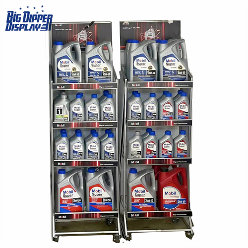 BDD-OL24 Engine Oil Display Stand Rack Metal Retail Shelf Unit