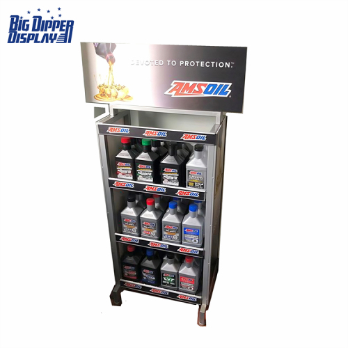 BDD-OL17 auto store motor oil display rack gas station metal car lubricant lubricating engine automotive Lube Oil display stand