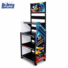 BDD-OL19 Gas Station Motor Oil Display Rack Low Moq Engine Oil Display Rack Metal Lube Lubricating Oil Display Rack