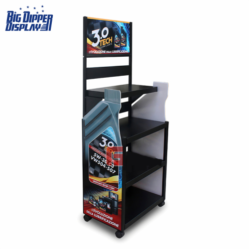 BDD-OL18 auto store metal motor engine oil display rack machine automotive Lubricants Lube Oil bottle display stand