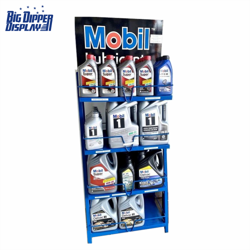 BDD-OL20 Gas Station Metal motor Lube oil display rack auto store mobil car lubricant lubricating engine oil display rack