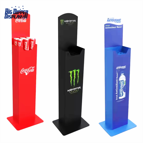 AL16 Drink display automatic lifting and lowering beverage display rack square metal shelf for shopping mall retail shop