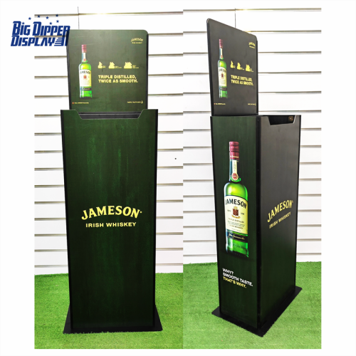 AL15 Beverage display automatic lifting and lowering drink display rack square metal shelf for supermarket retail shop