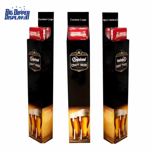 AL19 Beverage display automatic lifting and lowering drink display rack square metal shelf for supermarket