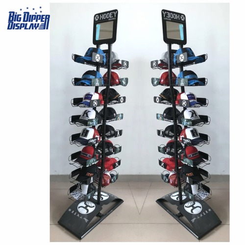 BDD-HC15 customized durable multi layers hat display rack stand