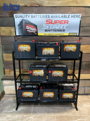 BDD-BA29 3 Tiers Battery Rack for Battery Car Shop Batteries Display Stand Heavy Duty Storage Battery Rack